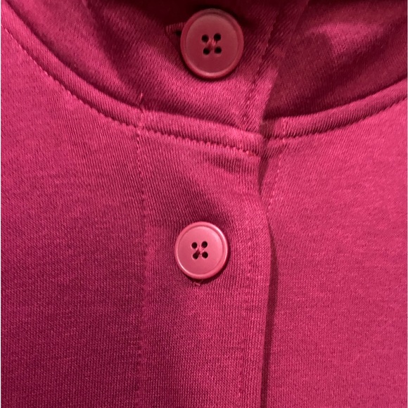 LAURA SCOTT  Cranberry Jacket Full Front Button Closure & Front Pockets Sz XL - Picture 3 of 4